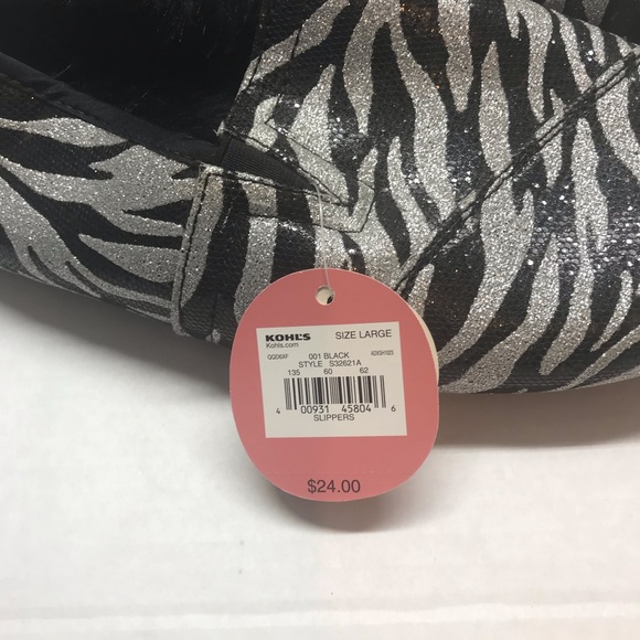 SO Animal Print Slippers Size Large (9/10) - Picture 3 of 7